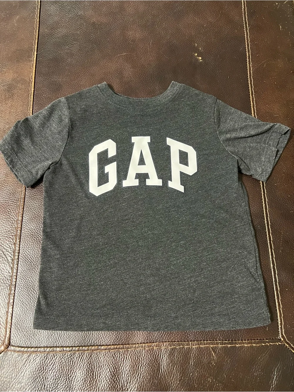 GAP Charcoal Gray Logo Short Sleeve Tee